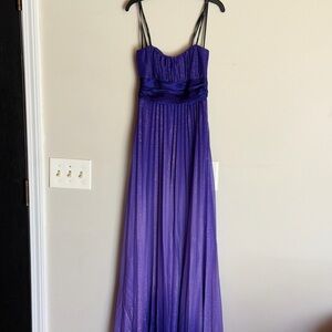 Speechless Sparkle Purple Maxi Dress with Satin Waistband